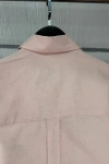 Erkek Premium %100 Linen (Keten) Regular Fit Yaka Düğmeli Gömlek - Pembe