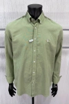 Erkek Premium %100 Linen (Keten) Regular Fit Yaka Düğmeli Gömlek - Açık Yeşil