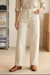 Kadın Düz Kalıp Geniş Paça - Krem