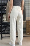 Kadın Düz Kesim Kot Pantolon - Beyaz