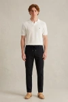 Erkek Premium %100 Linen (Keten) Regular Fit Bağcıklı Pantolon - Siyah