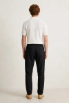 Erkek Premium %100 Linen (Keten) Regular Fit Bağcıklı Pantolon - Siyah