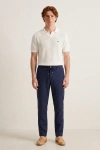 Erkek Premium %100 Linen (Keten) Regular Fit Bağcıklı Pantolon - Lacivert