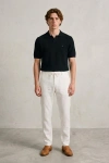 Erkek Premium %100 Linen (Keten) Regular Fit Bağcıklı Pantolon - Beyaz