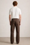 Erkek Premium %100 Linen (Keten) Regular Fit Bağcıklı Pantolon - Kahverengi