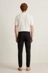 Erkek Premium %100 Linen (Keten) Regular Fit Bağcıklı Pantolon - Siyah
