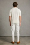 Erkek Premium %100 Cotton (Pamuk) Regular Fit Dokulu Triko Polo Tişört - Beyaz