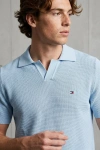 Erkek Premium %100 Cotton (Pamuk) Regular Fit Dokulu Triko Polo Tişört - Bebe Mavisi