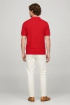 Erkek Premium %100 Cotton (Pamuk) Regular Fit Dokulu Triko Polo Tişört - Kırmızı