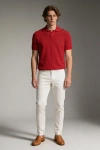 Erkek Premium %100 Cotton (Pamuk) Regular Fit Dokulu Triko Polo Tişört - Kırmızı