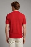 Erkek Premium %100 Cotton (Pamuk) Regular Fit Dokulu Triko Polo Tişört - Kırmızı