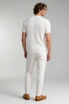 Erkek Premium %100 Cotton (Pamuk) Regular Fit Örgü Triko Tişört - Beyaz