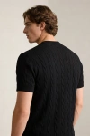Erkek Premium %100 Cotton (Pamuk) Regular Fit Örgü Triko Tişört - Siyah