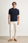 Erkek Premium %100 Cotton (Pamuk) Regular Fit Örgü Triko Tişört - Lacivert