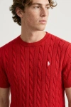 Erkek Premium %100 Cotton (Pamuk) Regular Fit Örgü Triko Tişört - Kırmızı