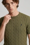 Erkek Premium %100 Cotton (Pamuk) Regular Fit Örgü Triko Tişört - Haki