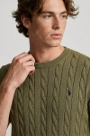 Erkek Premium %100 Cotton (Pamuk) Regular Fit Örgü Triko Tişört - Haki