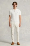 Erkek Premium %100 Cotton (Pamuk) Regular Fit Örgü Triko Polo Tişört - Beyaz