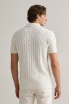 Erkek Premium %100 Cotton (Pamuk) Regular Fit Örgü Triko Polo Tişört - Beyaz