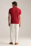 Erkek Premium %100 Cotton (Pamuk) Regular Fit Örgü Triko Polo Tişört - Kırmızı