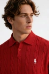 Erkek Premium %100 Cotton (Pamuk) Regular Fit Örgü Triko Polo Tişört - Kırmızı