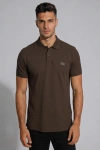 Erkek Premium %100 Cotton (Pamuk) Regular Fit Pike Polo Tişört - Kahverengi