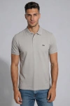 Erkek Premium %100 Cotton (Pamuk) Regular Fit Pike Polo Tişört - Gri