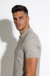 Erkek Premium %100 Cotton (Pamuk) Regular Fit Pike Polo Tişört - Gri