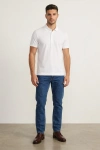 Erkek Premium %100 Cotton (Pamuk) Non-Iron Regular Fit Polo Tişört - Beyaz
