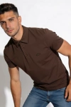 Erkek Premium %100 Cotton (Pamuk) Non-Iron Regular Fit Polo Tişört - Kahverengi