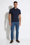 Erkek Premium %100 Cotton (Pamuk) Non-Iron Regular Fit Polo Tişört - Lacivert