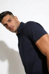 Erkek Premium %100 Cotton (Pamuk) Non-Iron Regular Fit Polo Tişört - Lacivert