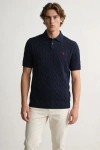 Erkek Premium %100 Cotton (Pamuk) Regular Fit Örgü Triko Polo Tişört - Lacivert