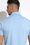 Erkek Premium %100 Cotton (Pamuk) Non-Iron Regular Fit Polo Tişört - Bebe Mavisi