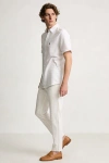 Erkek Premium Linen (Keten) Regular Fit 3lü Kombin Set - Beyaz