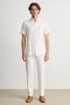 Erkek Premium Linen (Keten) Regular Fit 3lü Kombin Set - Beyaz