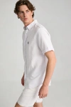 Erkek Premium Linen (Keten) Regular Fit 3lü Kombin Set - Beyaz