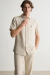 Erkek Premium Linen (Keten) Regular Fit 3lü Kombin Set - Bej
