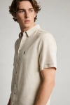 Erkek Premium Linen (Keten) Regular Fit 3lü Kombin Set - Bej