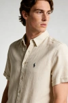 Erkek Premium Linen (Keten) Regular Fit 3lü Kombin Set - Bej