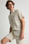 Erkek Premium Linen (Keten) Regular Fit 3lü Kombin Set - Bej