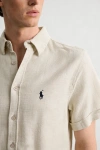 Erkek Premium Linen (Keten) Regular Fit 3lü Kombin Set - Bej