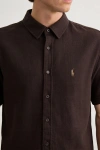 Erkek Premium Linen (Keten) Regular Fit 3lü Kombin Set - Kahverengi