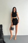 Ayrobin Şortlu Etek - Siyah