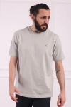 Bisiklet Yaka Erkek Pamuklu Regular Fit Tişört Gri