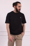 Bisiklet Yaka Erkek Pamuklu Regular Fit Tişört Siyah