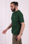 Bisiklet Yaka Erkek Pamuklu Regular Fit Tişört Yeşil