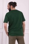 Bisiklet Yaka Erkek Pamuklu Regular Fit Tişört Yeşil