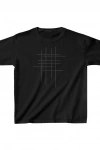 Çocuk Unisex Baskılı T-Shirt - Siyah