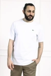 Erkek Bisiklet Yaka Pamuklu Regular Fit Tişört Beyaz